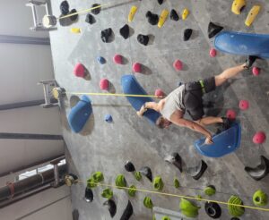 Jodie climbing